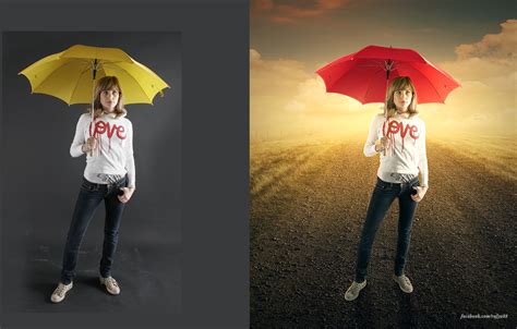 Change Background And Adding Light Effects Photoshop Tutorial Rafy A