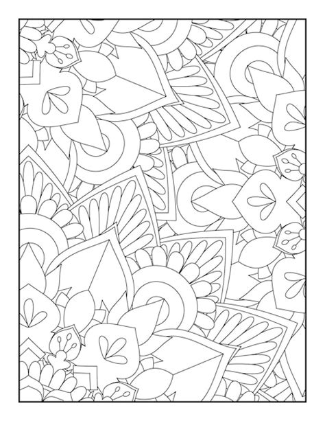 Premium Vector Floral Coloring Book Floral Coloring Book For Adults