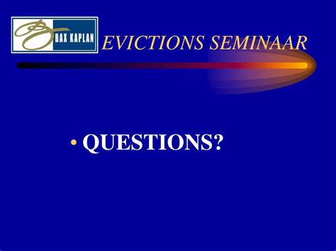 PPT - PRESENTATION ON EVICTIONS PowerPoint Presentation, free download ...