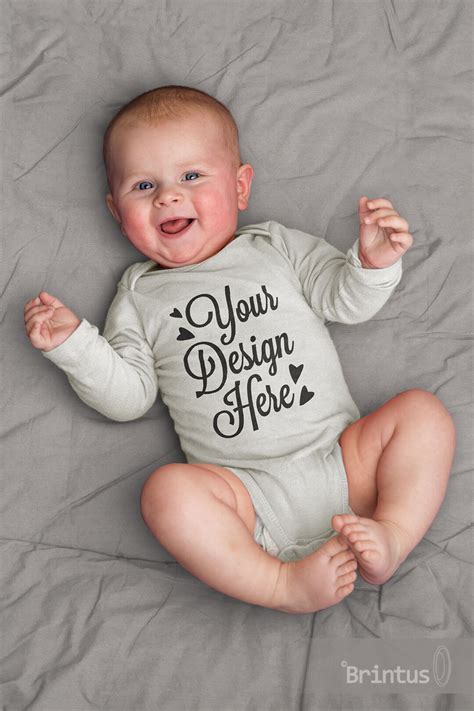 Baby Onesie Bodysuit Mockup By Brintus Art Thehungryjpeg