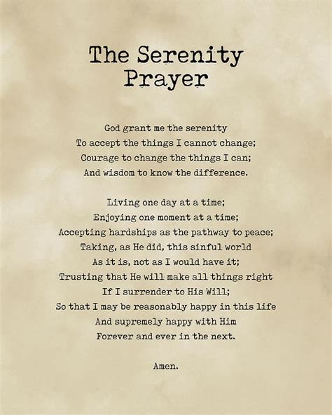 The Serenity Prayer Reinhold Niebuhr Poem Literature Typewriter