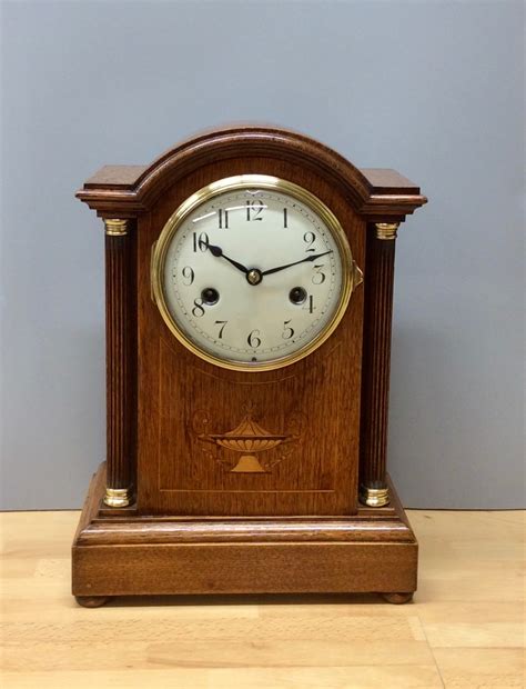 Edwardian Oak Cased Mantel Clock Olde Time Antique Clocks And Barometers