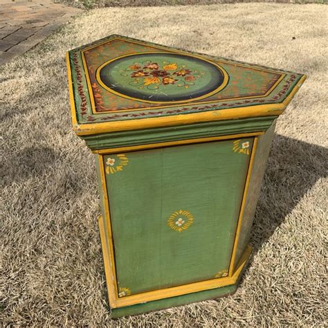 Mid 20th Century Folk Art Hand Painted Cabinet Chairish