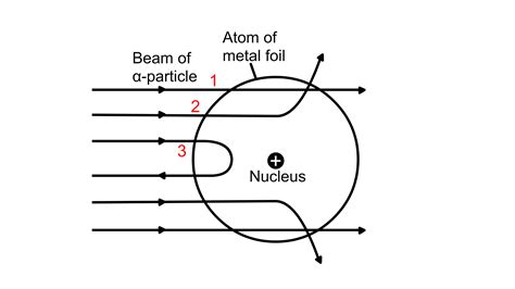 The Given Diagram Is Of Rutherfords 𝞪 Particle Scattering Experiment