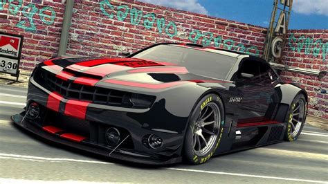 Black And Red Sports Car Illustration Chevrolet