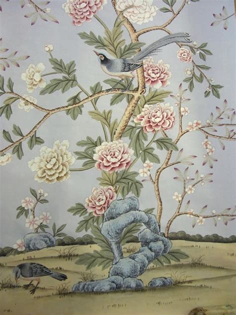 Lovely And Glamorous Lilac Chinoiserie Wallpaper Unframed Etsy