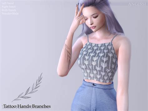 The Sims Resource Tattoo Hands Branches By Angissi • Sims 4 Downloads