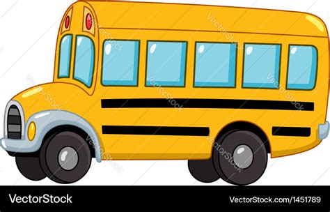 School Bus Cartoon Vector Isolated Stock Vector Colou