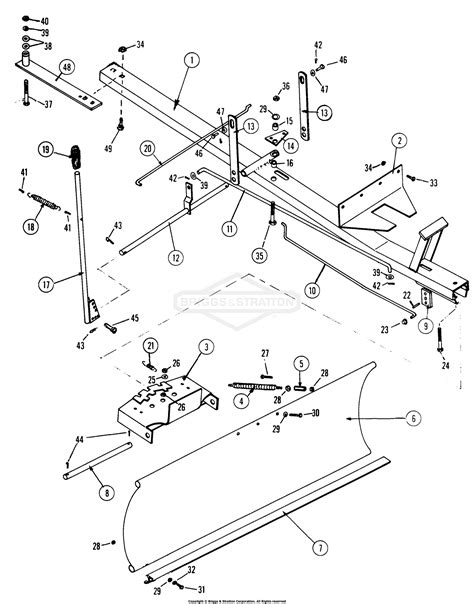 Snapper 7060380 54 Dozer Blade Attachment Mf Parts Diagram For 54