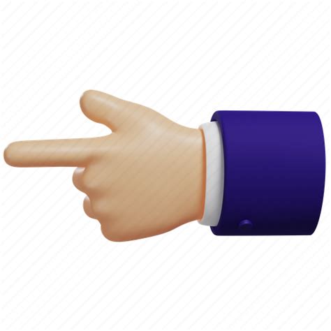 Point Left Arrow Communication Direction Emoji Finger 3d