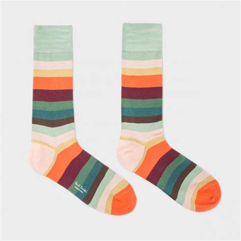 Paul Smith Mens Multi Coloured Stripe Socks In Multicolor For Men Multi Lyst