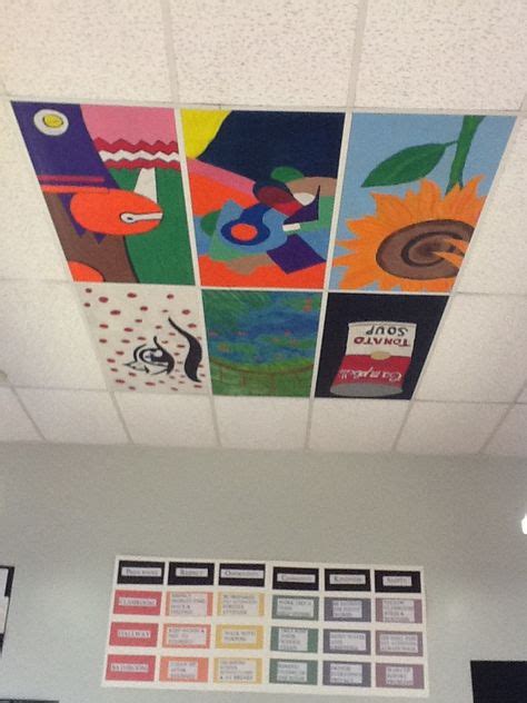 Painted Masterpieces Ceiling Tiles Students Could Paint In Art Class