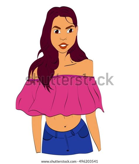Beautiful Sexy Girl Stock Vector Royalty Free 496203541 Shutterstock