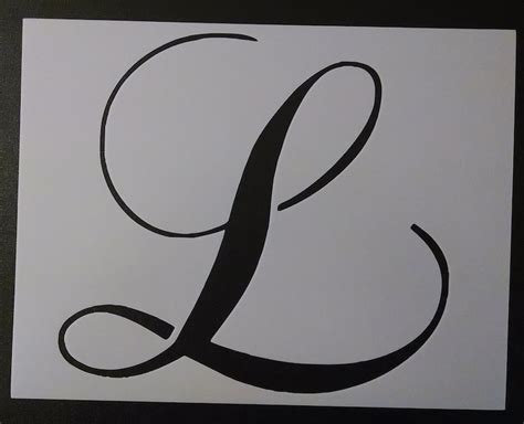 Large Big Script Cursive Letter L Custom Stencil Fast Free Etsy