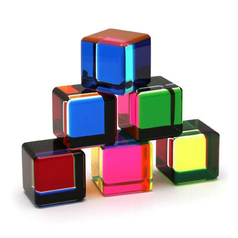 Vasa Small Multicolor Acrylic Cube The Getty Store