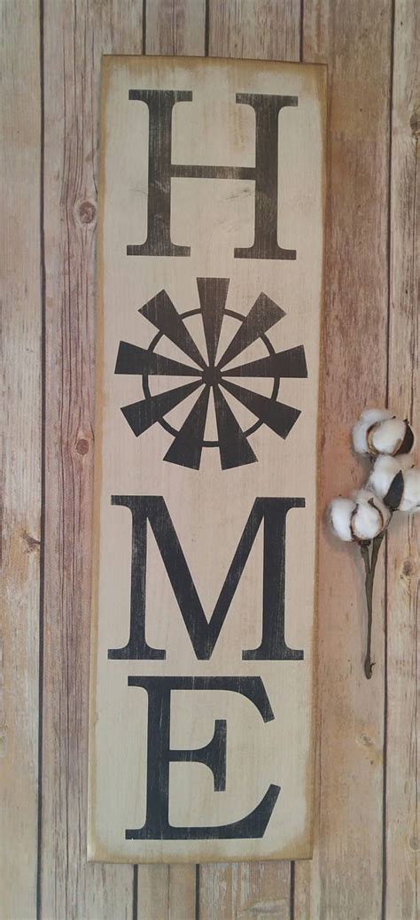 Discover over 1974 of our best selection of 1 on. Vertical HOME Sign, rustic Windmill sign, Country Home ...