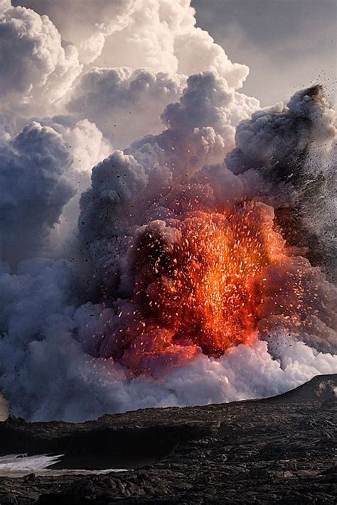 Kilauea volcán erupción Hawaii Parque Nacional de volcanes isla grande de Hawaii Fotografía