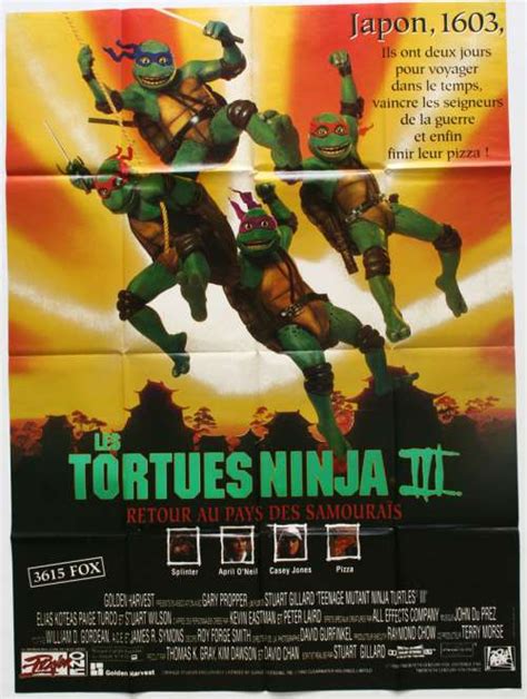 Affiche De Cinéma 120 X 160 Du Film Les Tortues Ninja 3 1993