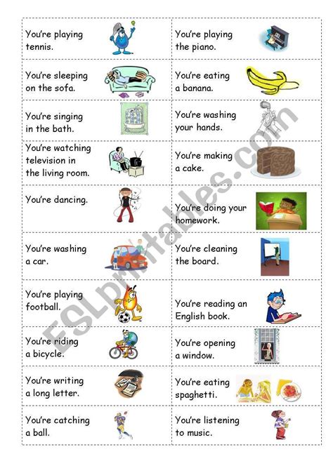Present Continuous Charades Esl Worksheet By Nattie