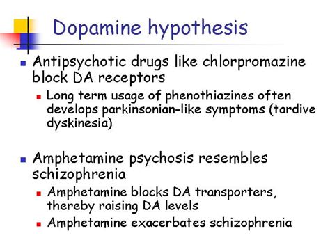 Dopamine Hypothesis Of Schizophrenia Pdf Work