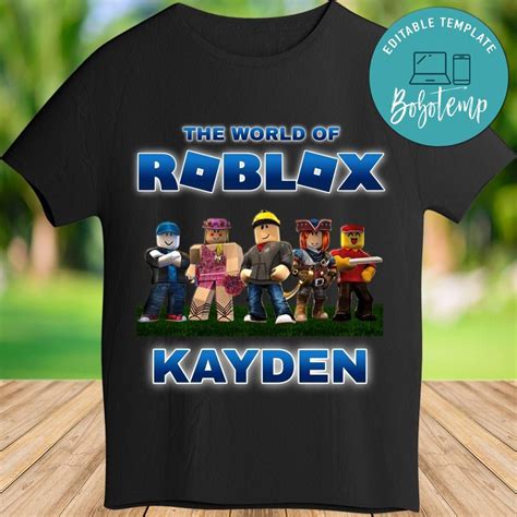 Printable The World Of Roblox Birthday Shirt Digital File Bobotemp