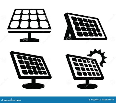 Solar Panel Icon Stock Vector Illustration Of Resource 47034444
