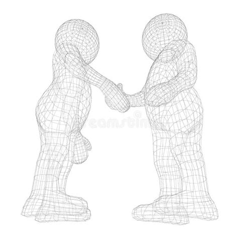 Two Humans Give Their Hand For Handshake Stock Illustration