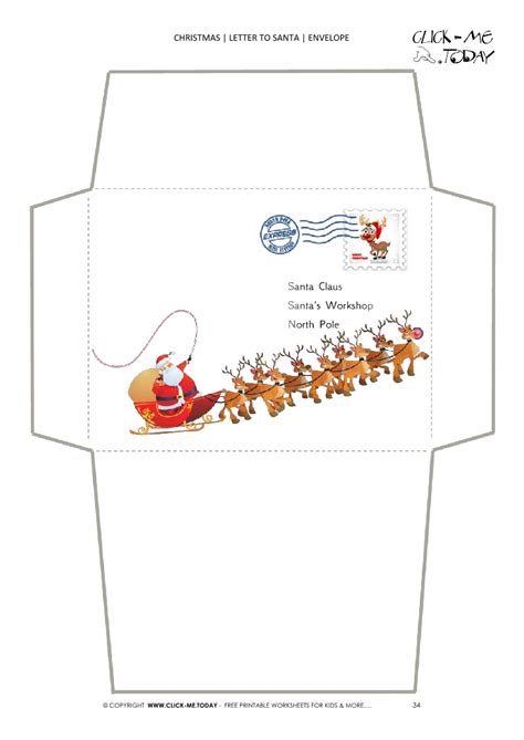 Now while santa and his deer are super important, there really wouldn't be. Cute envelope to Santa template sleigh and Santa Claus stamp 34