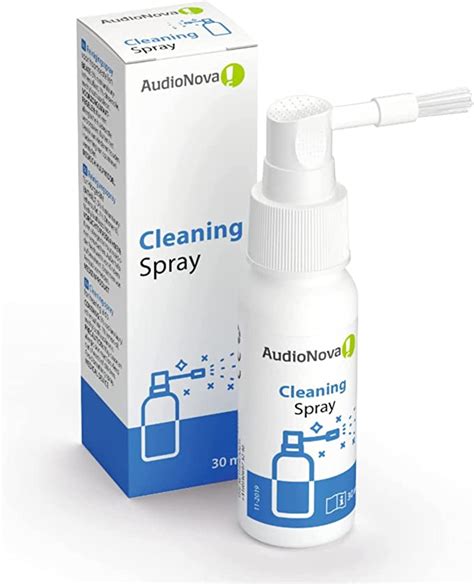Audionova Hearing Aid Cleaning Spray Brush 30ml Cleaning And