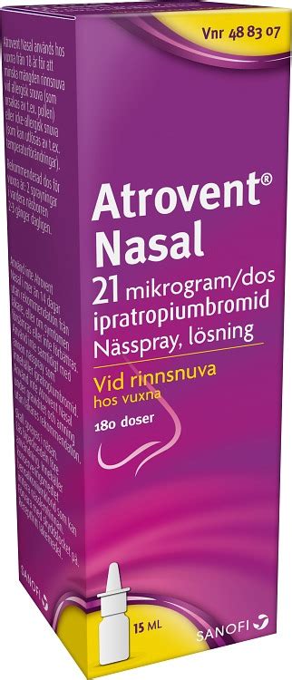 Atrovent Nasal Nässpray 21 µgdos 15 Ml Apotek Hjärtat