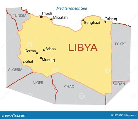 Libya War Map Vector Illustration 18940614