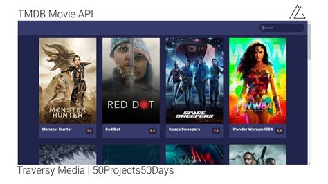Movie App Based On Tmdb Api Day 17 Html Css Js 50projects50days