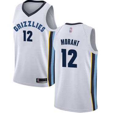 These will be debuted on saturday against the the jersey is full teal and contains black and white graphics around the collar and arms. Grizzlies #12 Ja Morant White Basketball Swingman Association Edition Jersey on sale,for Cheap ...