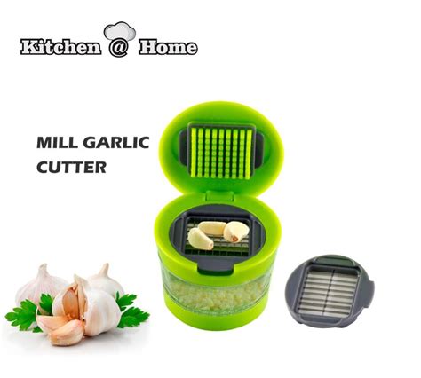 Mini Garlic Press Presser Onion Garlic Mincer Slicer Dicer Grater