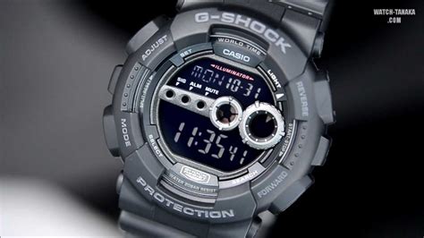 Black resin band digital watch with black face. CASIO G-SHOCK GD-100-1BJF - YouTube