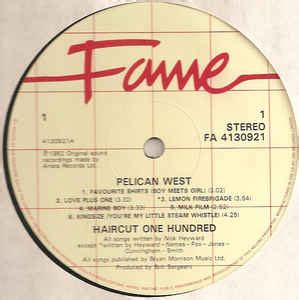 Pelican west (1982) / haircut one hundred. Haircut One Hundred - Pelican West (1986, Vinyl) | Discogs