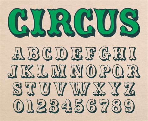 Circus Font Carnival Font Circus Letters Font Circus Font Numbers