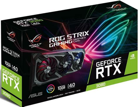 Asus Rog Strix Rtx 3080 Oc Edition Rtx3080 O10g Gaming Graphics Card