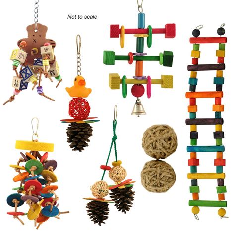 Seven Fun Toys For Your Parrot In The One Pack Diy Bird Toys Diy