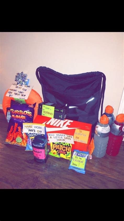 Make him always remember the touch of your lips with this creative idea of holiday present! care package for basketball boyfriend … | Boyfriend gifts ...