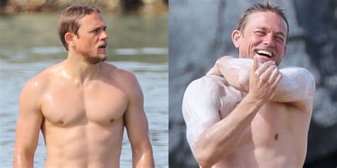 Shirtless Charlie Hunnam Puts On Sunscreen At The Beach In These Hot New Photos Charlie Hunnam