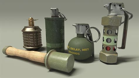 M18 Smoke Grenade 3d Model Rendercrate Free And Hd Objects