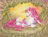 Fantasy Unicorn Art Print Love Is Mother & Baby | Etsy | Unicorn art ...