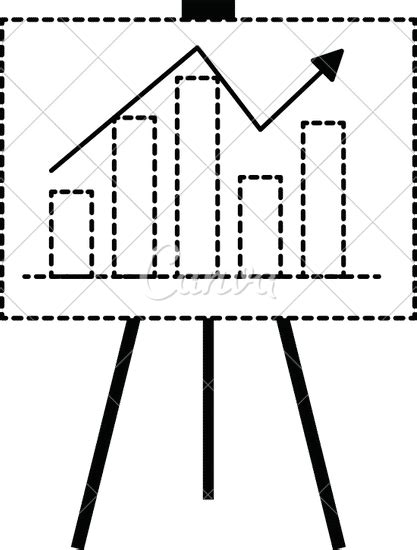 Paperboard With Bars Statistics And Arrow 素材 Canva可画