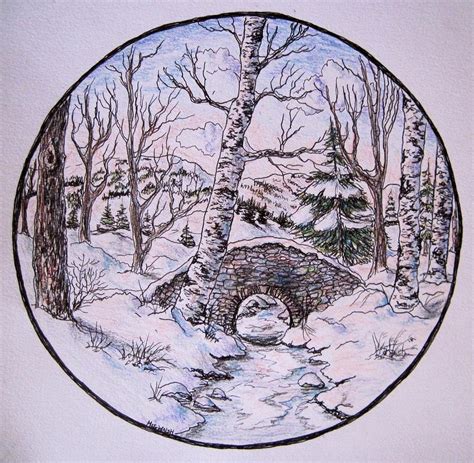 Winter Wonderland Drawing By Megan Walsh