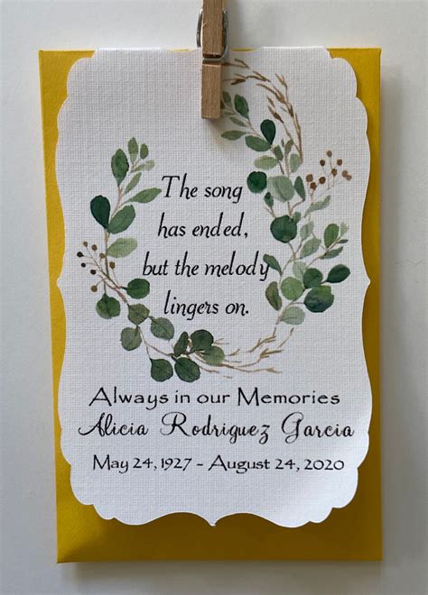 Memorial Seed Packets Favor Celebration of Life Gift to - Etsy