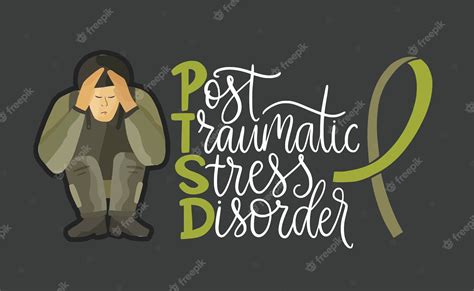 Premium Vector Ptsd Post Traumatic Stress Disorder Vector Illustration