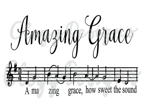 Amazing Grace Digital Cut File Svg Inspirational Etsy