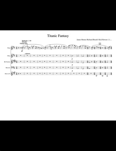 Titanic Fantasy For Woodwind Quintet Sheet Music For Flute Oboe English Horn Bassoon Download