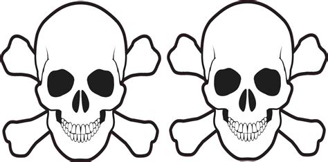 Stickertalk Skull And Crossbones Vinyl Stickers 1 Sheet Of 2 Stickers